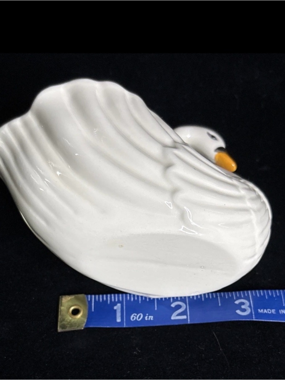 Vintage Cream Ceramic Swan Decorative Planter Vase- Elegant Home Decor 5”x 4” - Picture 10 of 12
